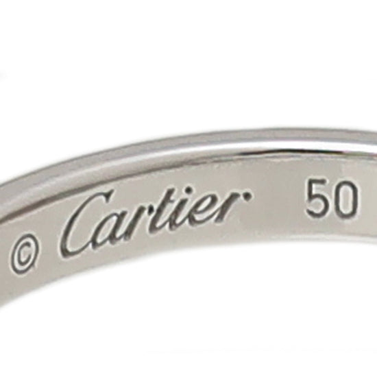 thecloset.uae - Cartier Platinum W- 19 Diamonds Band Ring 50 | The Closet