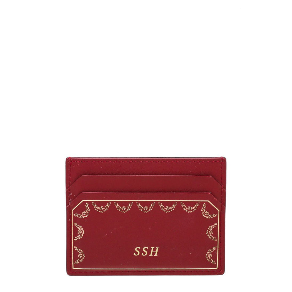 Cartier Spinal Red Guirlande De Cartier Card Holder W SSH Initial