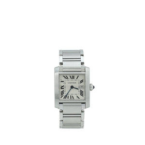 Cartier Stainless Steel Tank Francaise Small Quartz Watch