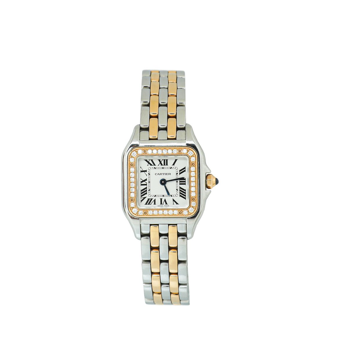 Cartier - Cartier Steel & Rose Gold Panthere De Cartier 30mm Quartz Watch Small | The Closet