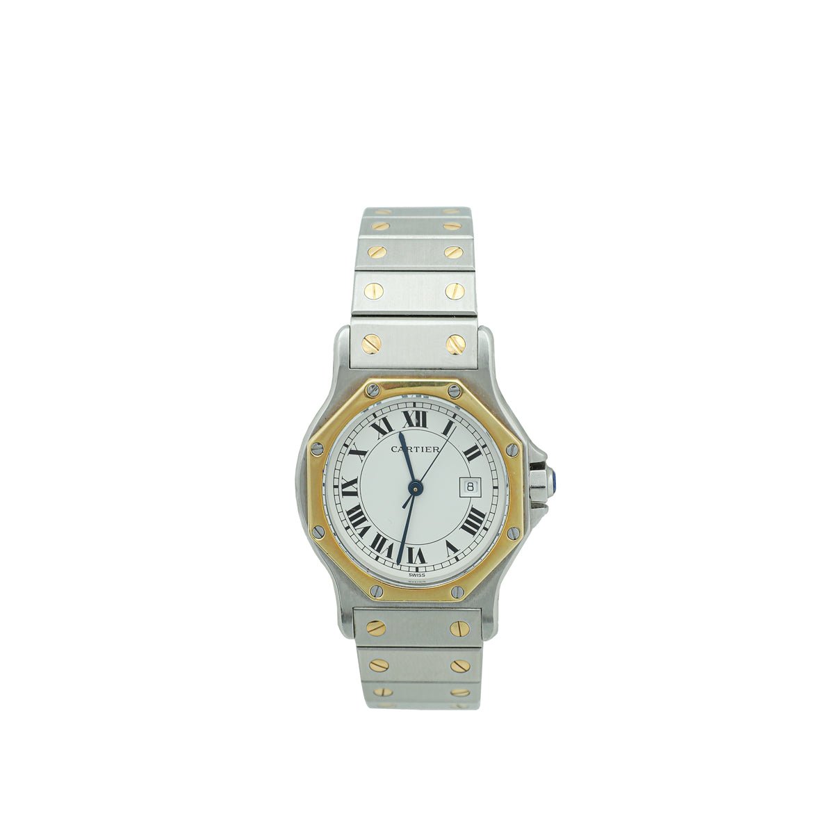 Cartier ST.ST & Gold Santos Octagon Automatic Watch-Cartier-THE CLOSET