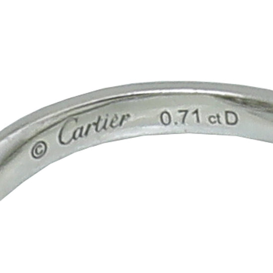 Cartier - Cartier Trinity Ruban Platinum Solitaire Ring 53 | The Closet