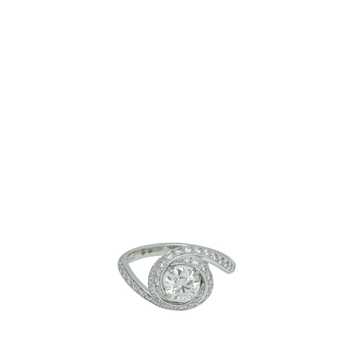 Cartier Trinity Ruban Platinum Solitaire Ring 53-Cartier-THE CLOSET