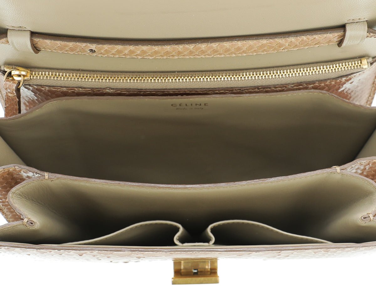 Celine Beige Python Classic Medium Bag – THE CLOSET