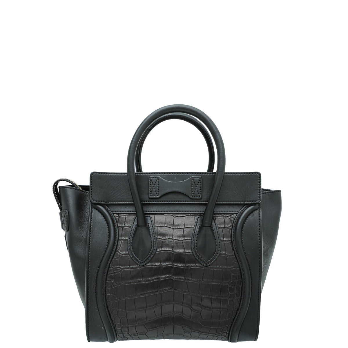 Celine Black Crocodile & Calf Micro Luggage Bag-Celine-THE CLOSET