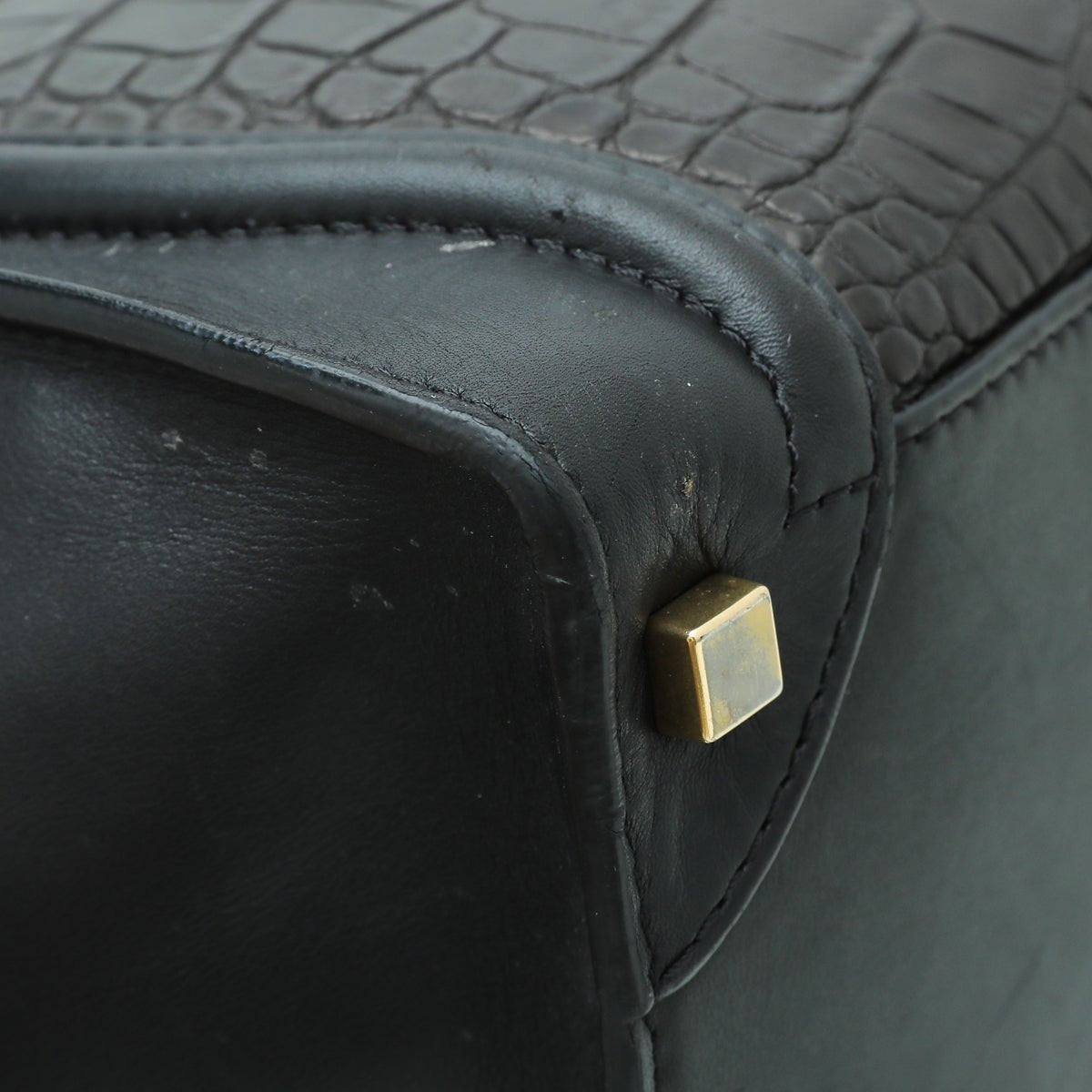Celine - Celine Black Crocodile & Calf Micro Luggage Bag | The Closet