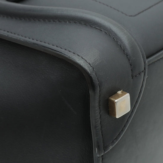 Celine - Celine Black Micro Luggage Dramed Bag | The Closet