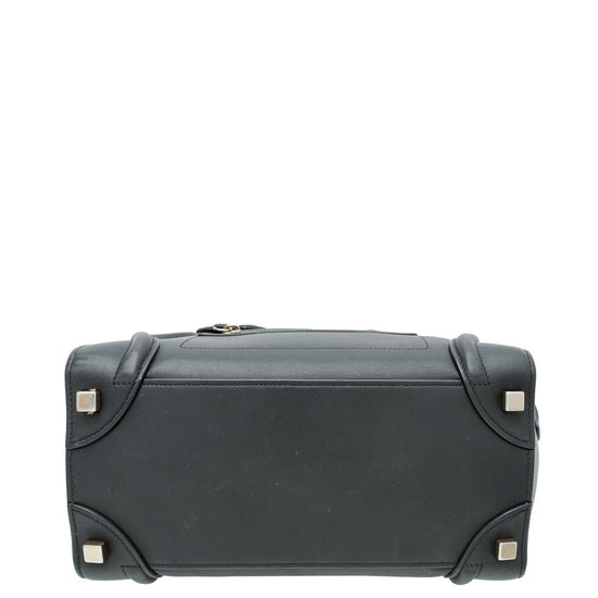 Celine - Celine Black Micro Luggage Dramed Bag | The Closet