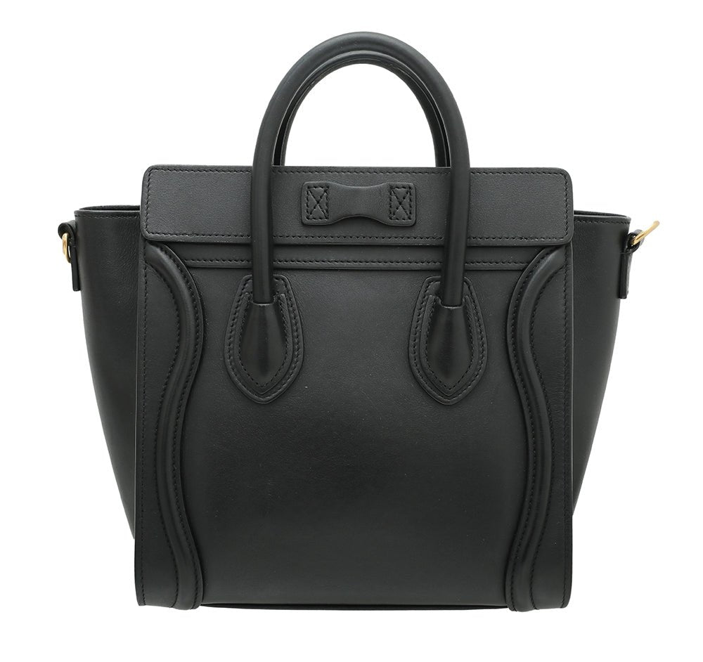 Celine Black Nano Luggage Bag-Celine-THE CLOSET