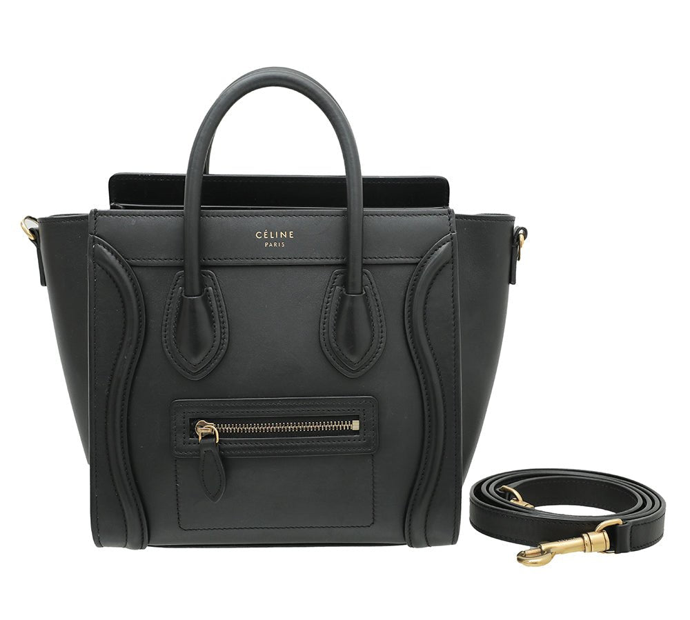 Celine Black Nano Luggage Bag-Celine-THE CLOSET