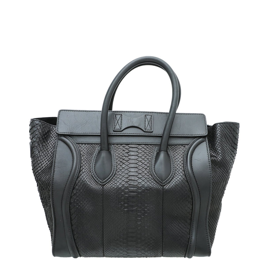 Celine Black Python Mini Luggage Bag – THE CLOSET