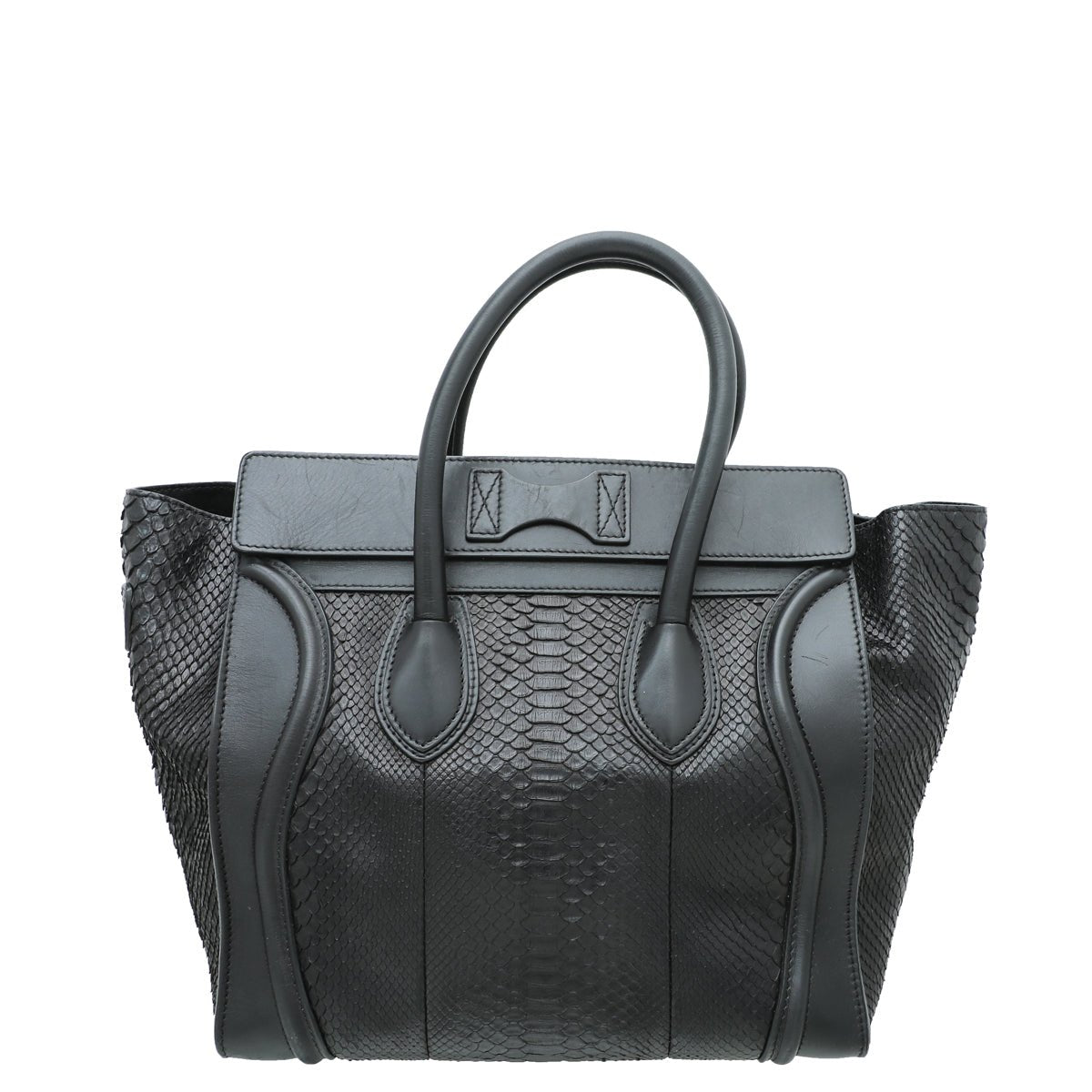 Celine Black Python Mini Luggage Bag – THE CLOSET