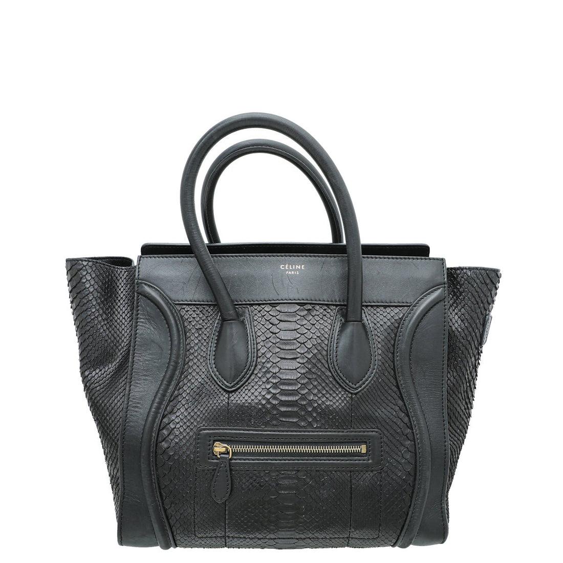 Celine Black Python Mini Luggage Bag – THE CLOSET