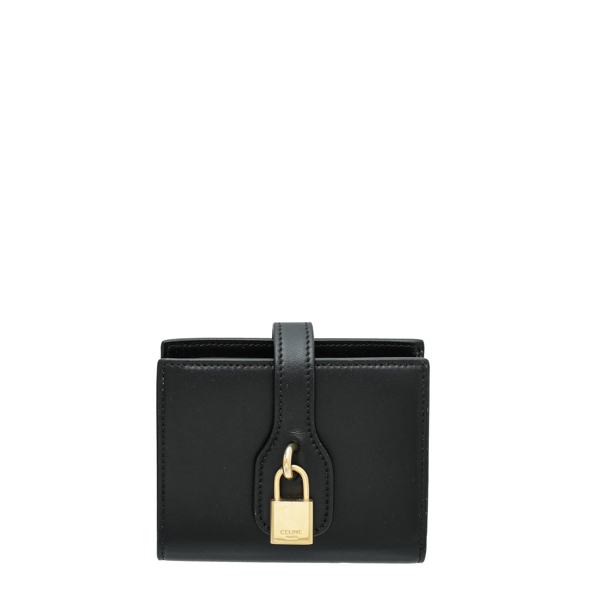 Celine - Celine Black Small Strap Wallet | The Closet