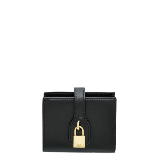 Celine - Celine Black Small Strap Wallet | The Closet