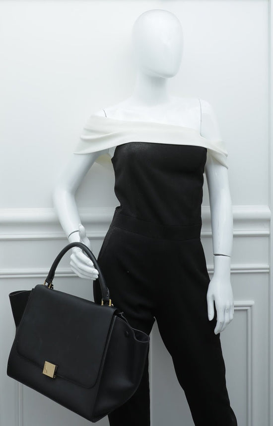 Celine - Celine Black Trapeze Medium Bag | The Closet