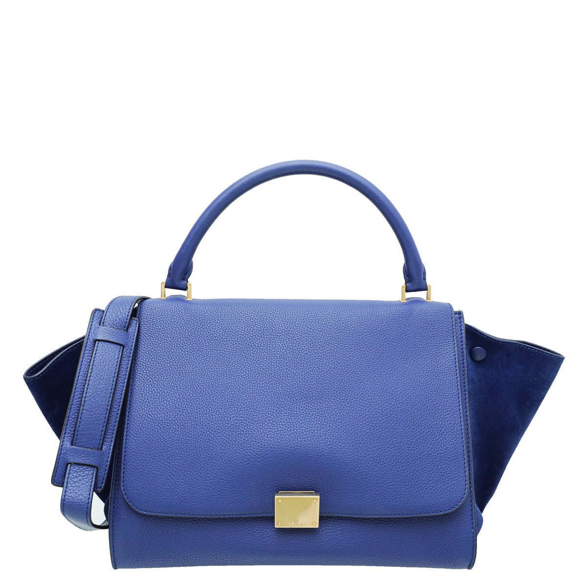 Celine Blue Trapeze Medium Bag-Celine-THE CLOSET