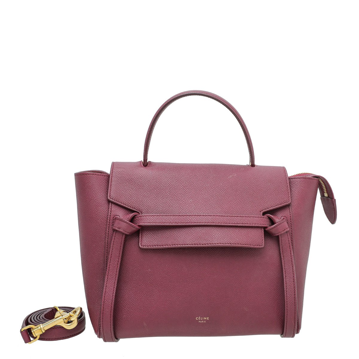 Celine Burgundy Micro Belt Bag-Celine-THE CLOSET