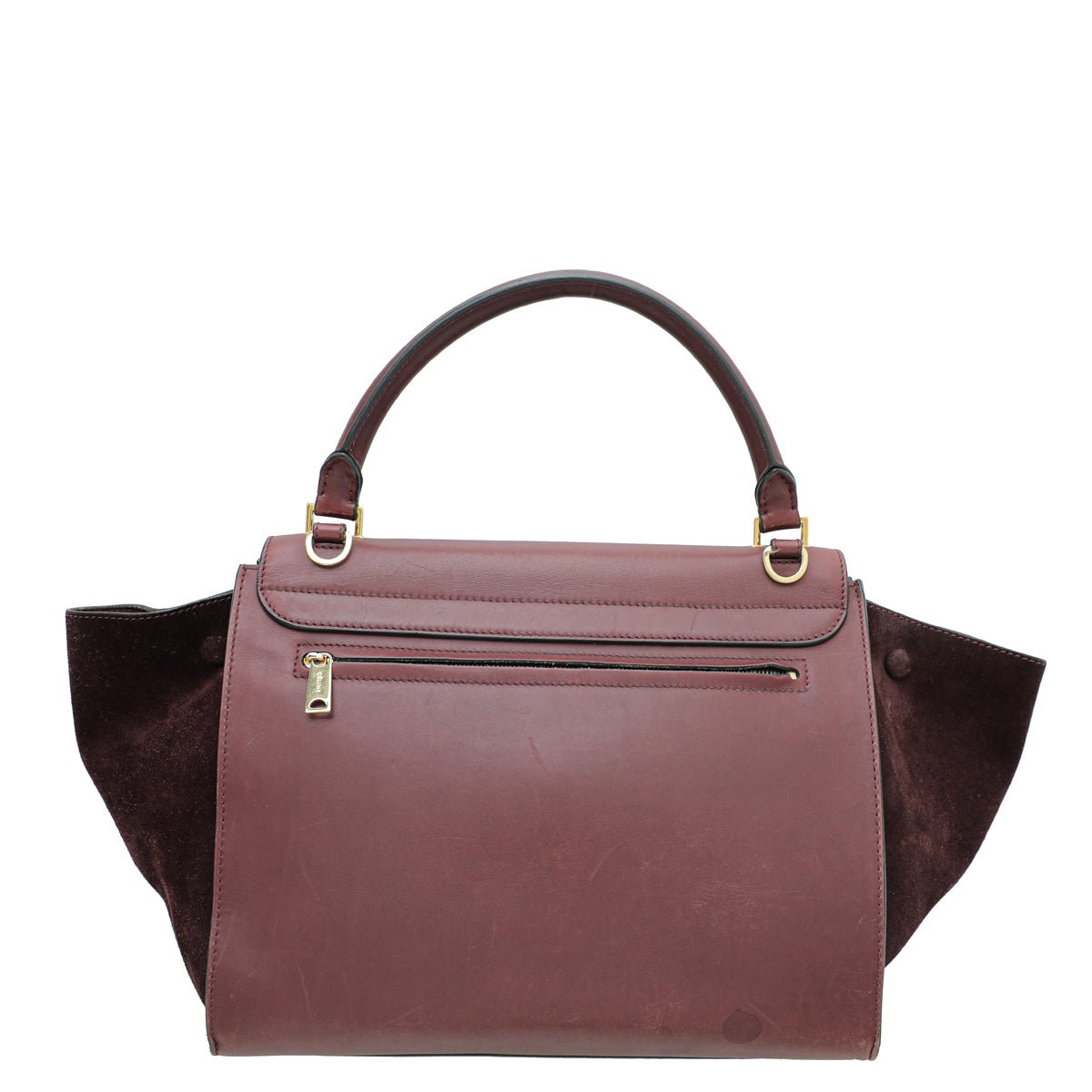 Celine Burgundy Trapeze Medium Bag-Celine-THE CLOSET