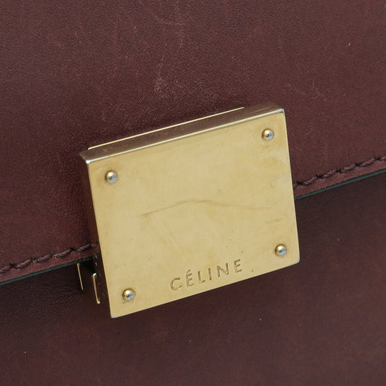 Celine - Celine Burgundy Trapeze Medium Bag | The Closet