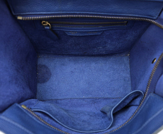Celine - Celine Dark Blue Luggage Micro Bag | The Closet