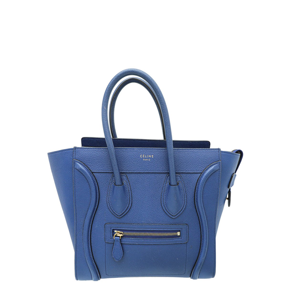 Celine Dark Blue Luggage Micro Bag-Celine-THE CLOSET