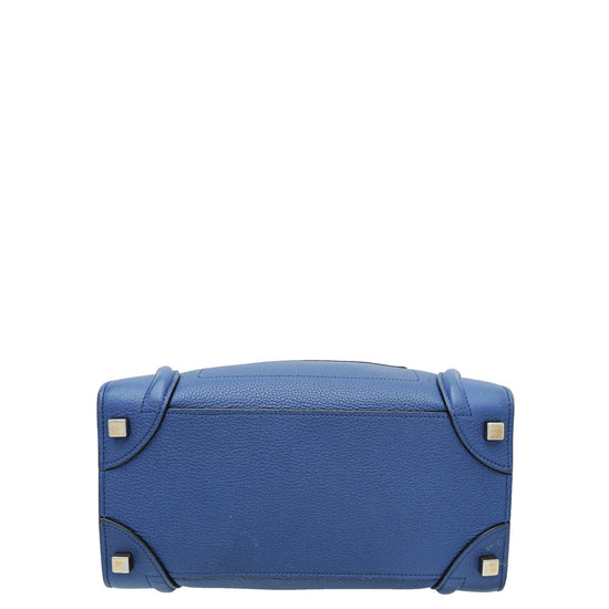 Celine - Celine Dark Blue Luggage Micro Bag | The Closet