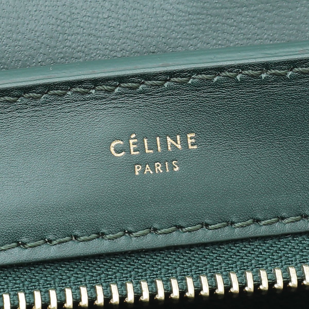 Celine - Celine Forest Green Crocodile Trapeze Suide Medium Bag | The Closet