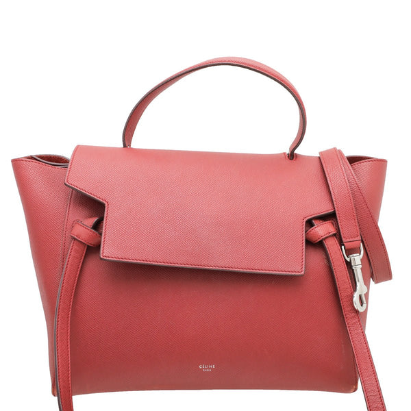 Celine micro deals belt bag red