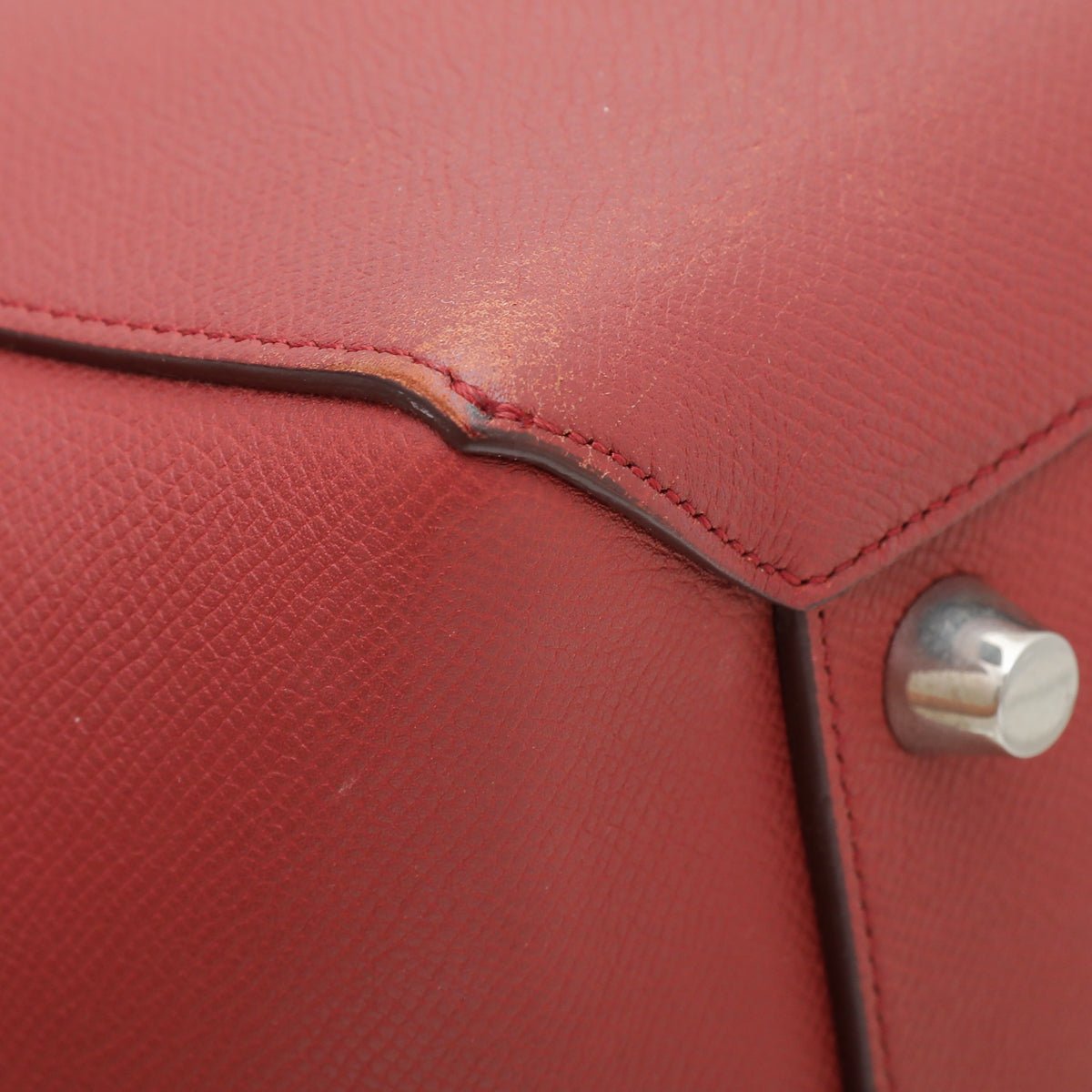 Celine - Celine Indian Red Micro Belt Top Handle Bag | The Closet