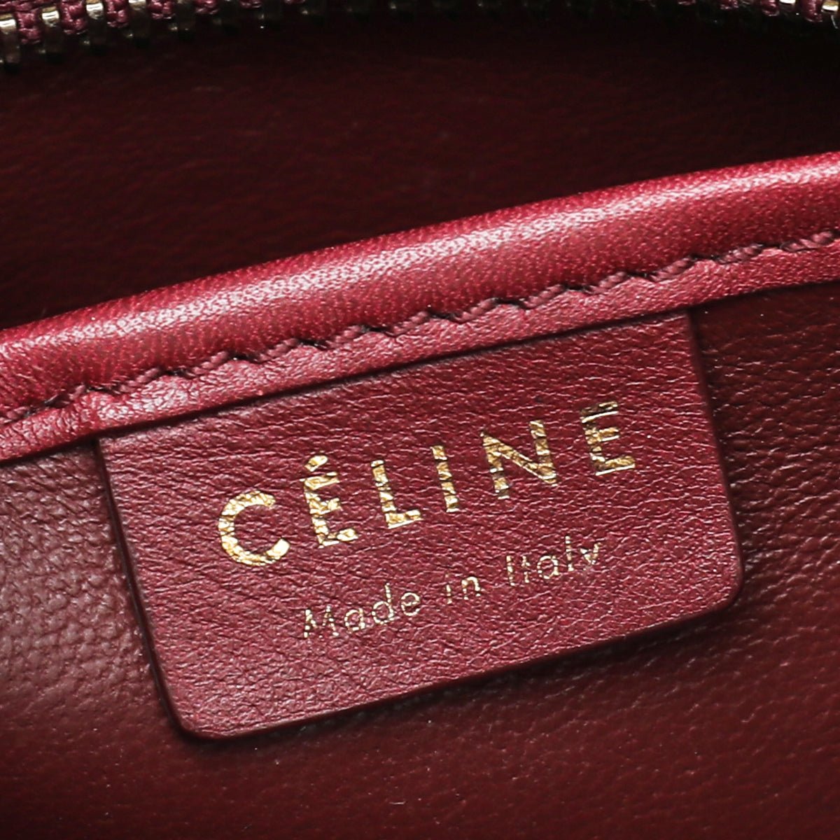 Celine - Celine Maroon Nano Luggage Bag | The Closet