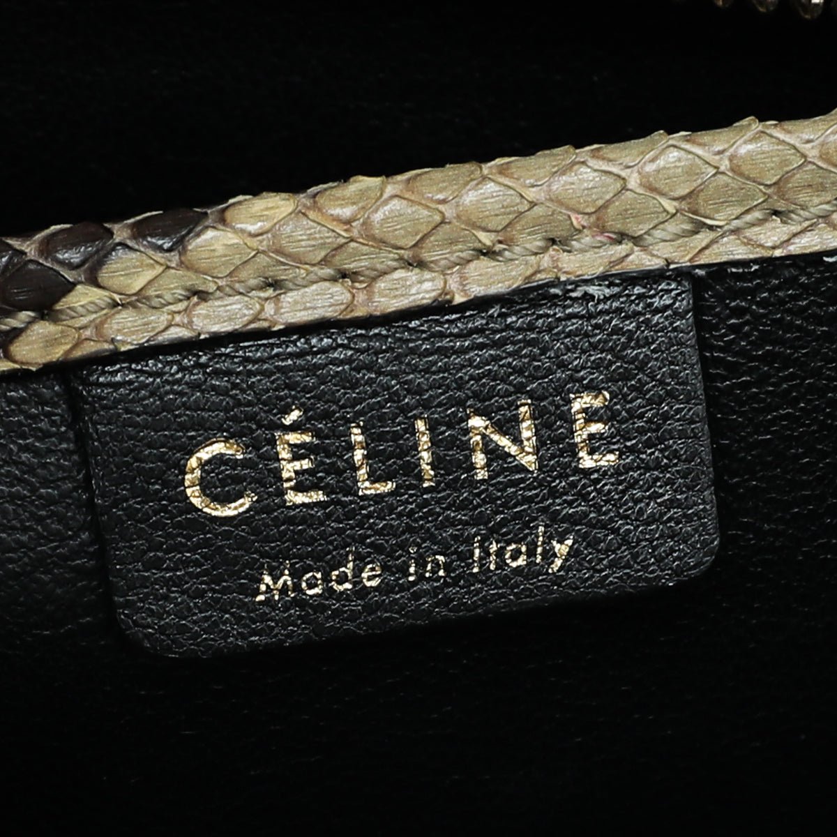 Celine - Celine Natural Beige Full Python Nano Luggage Bag | The Closet