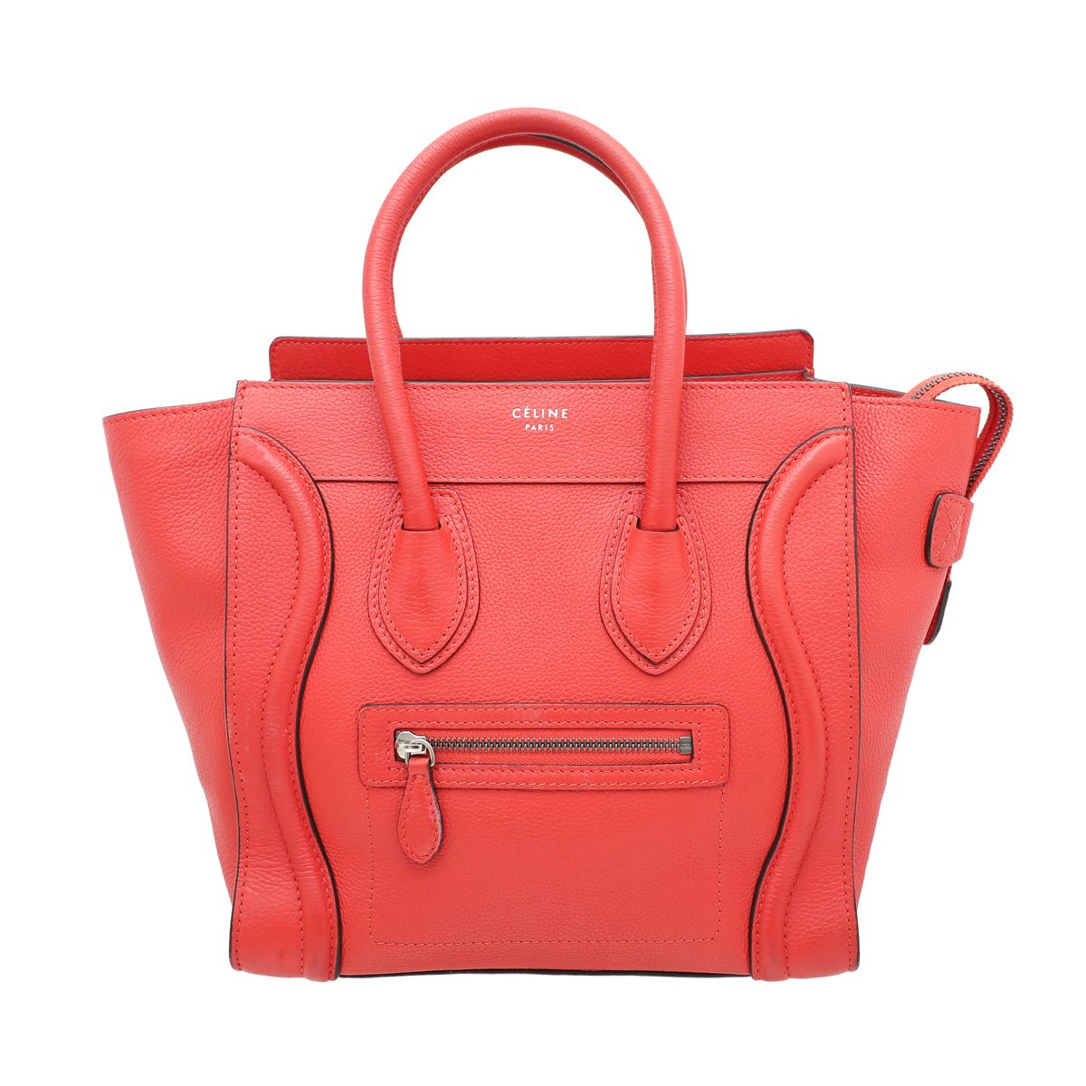 Celine Orange Drummed Micro Luggage Bag-Celine-THE CLOSET