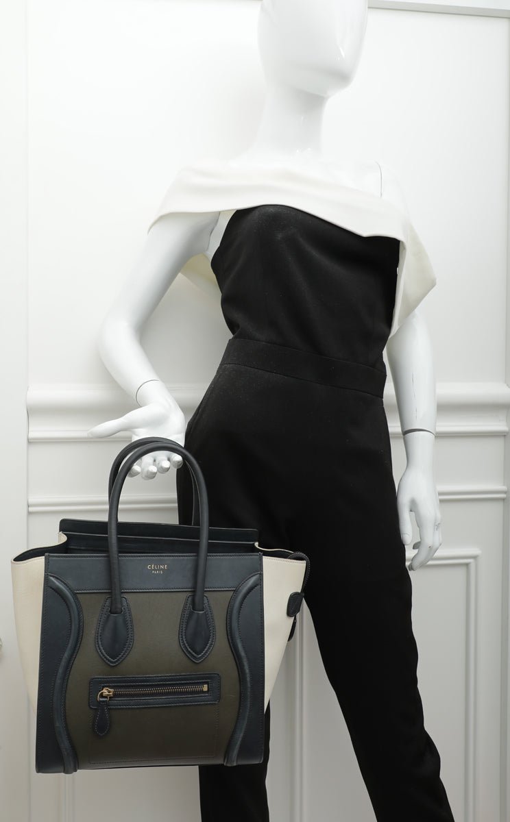 Celine Tricolor Micro Luggage Bag-Celine-THE CLOSET