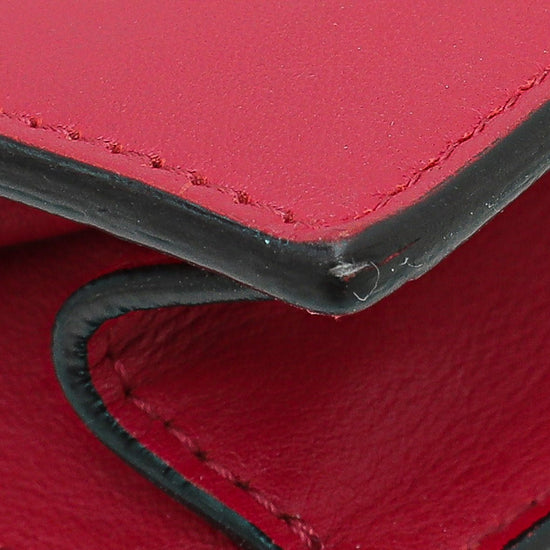 Celine Pocket Envelope Wallet on Chain Leather and Lizard
