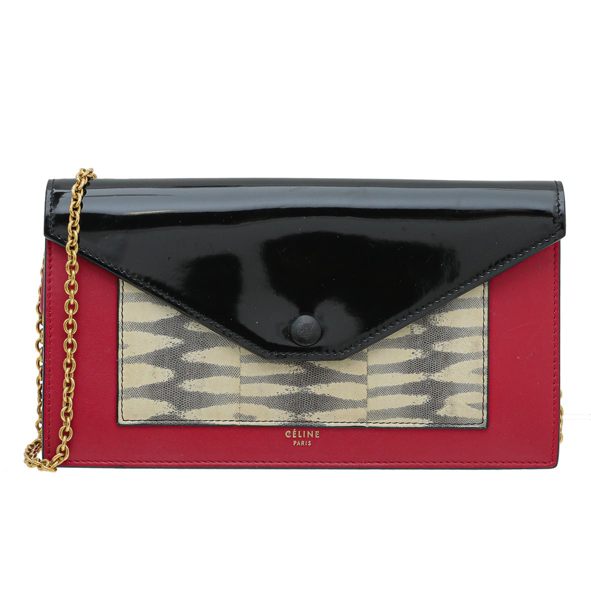 Celine Tricolor Pocket Envelope Wallet On Chain-Celine-THE CLOSET