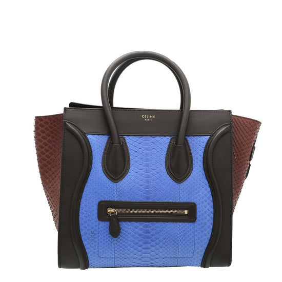 Celine - Celine Tricolor Python & Calf Mini Luggage Bag | The Closet