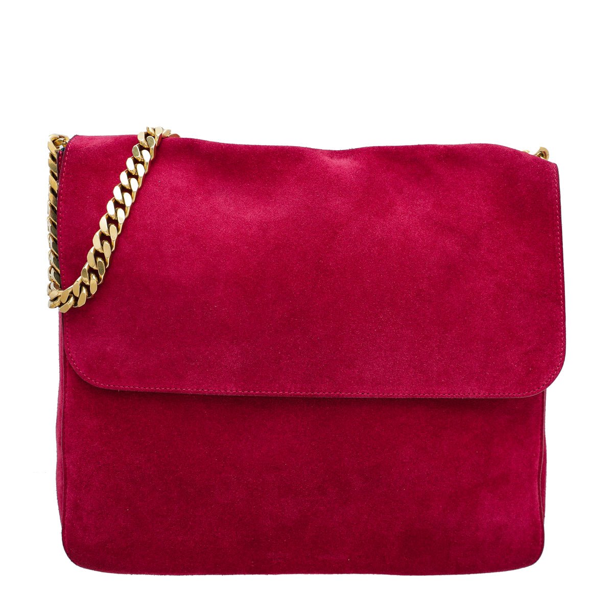 Celine Violet Suede Gourmette Shoulder Bag-Celine-THE CLOSET