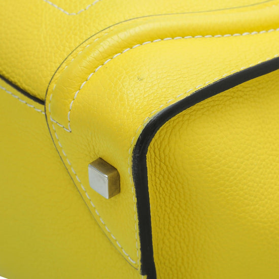 Celine - Celine Yellow Luggage Grained Mini Bag | The Closet