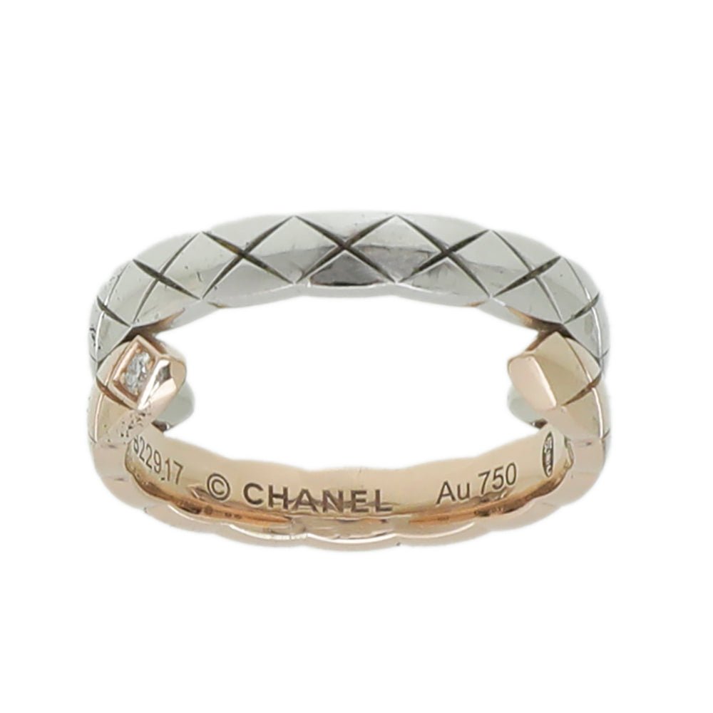 Chanel 18K White-Rose Gold Diamond Coco Crush Toi Et Moi Small Model Ring 50-Chanel-THE CLOSET