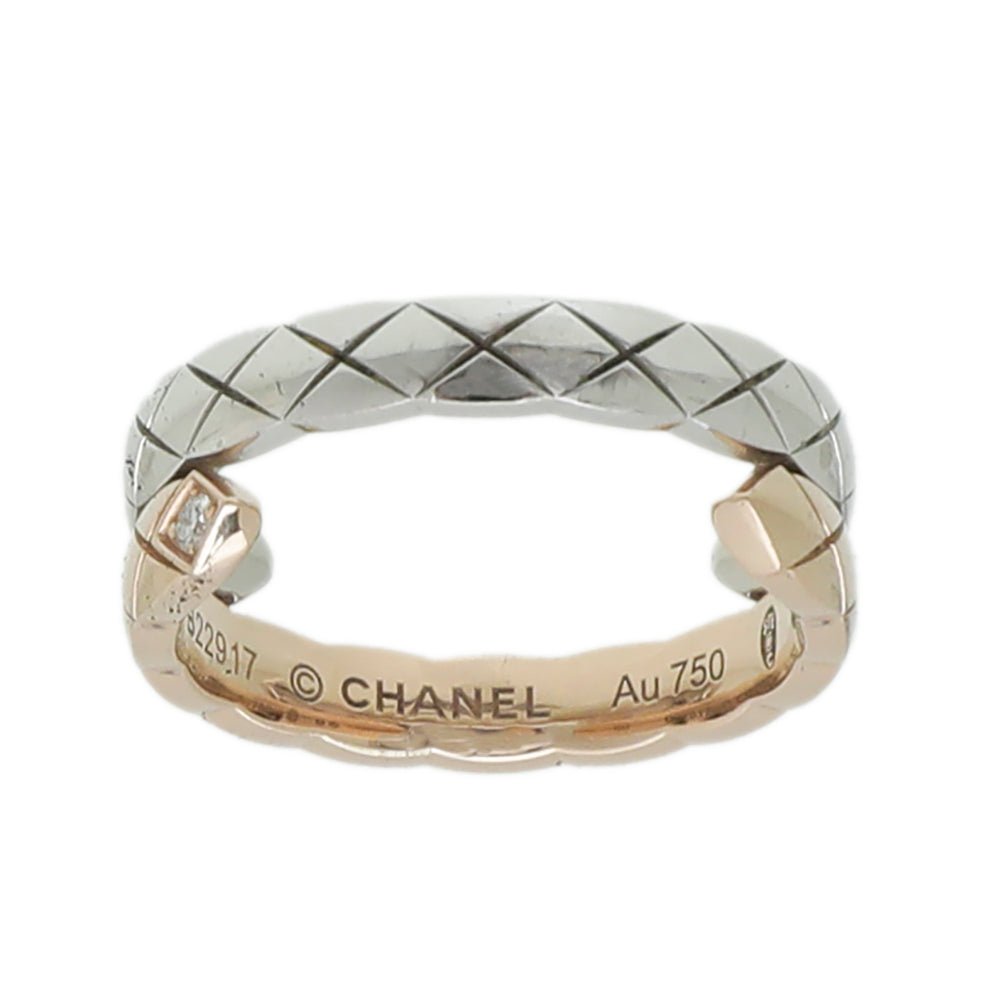 Load image into Gallery viewer, Chanel - Chanel 18K White-Rose Gold Diamond Coco Crush Toi Et Moi Small Model Ring 50 | The Closet
