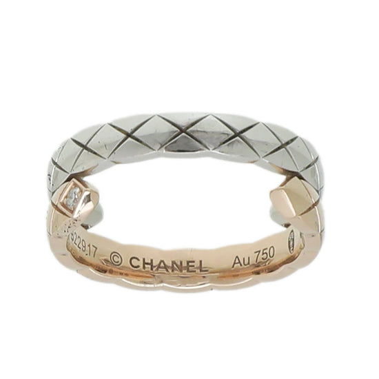 Load image into Gallery viewer, Chanel - Chanel 18K White-Rose Gold Diamond Coco Crush Toi Et Moi Small Model Ring 50 | The Closet

