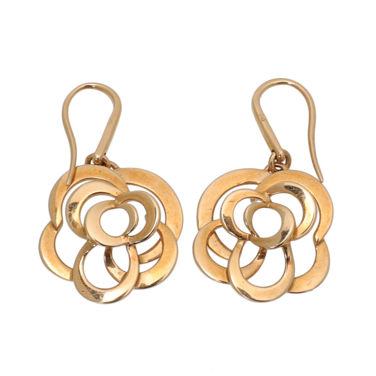 Load image into Gallery viewer, The Closet - Chanel 18K Yellow Gold Fil De Camelia Earrings | The Closet
