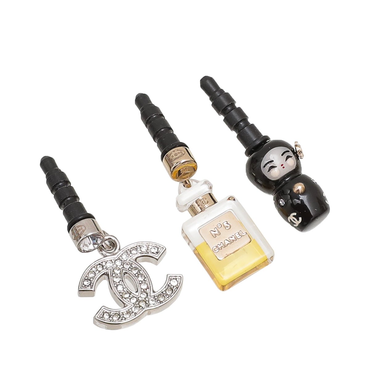 Chanel 3 Pcs Set Dust Plugs Charms-Chanel-THE CLOSET