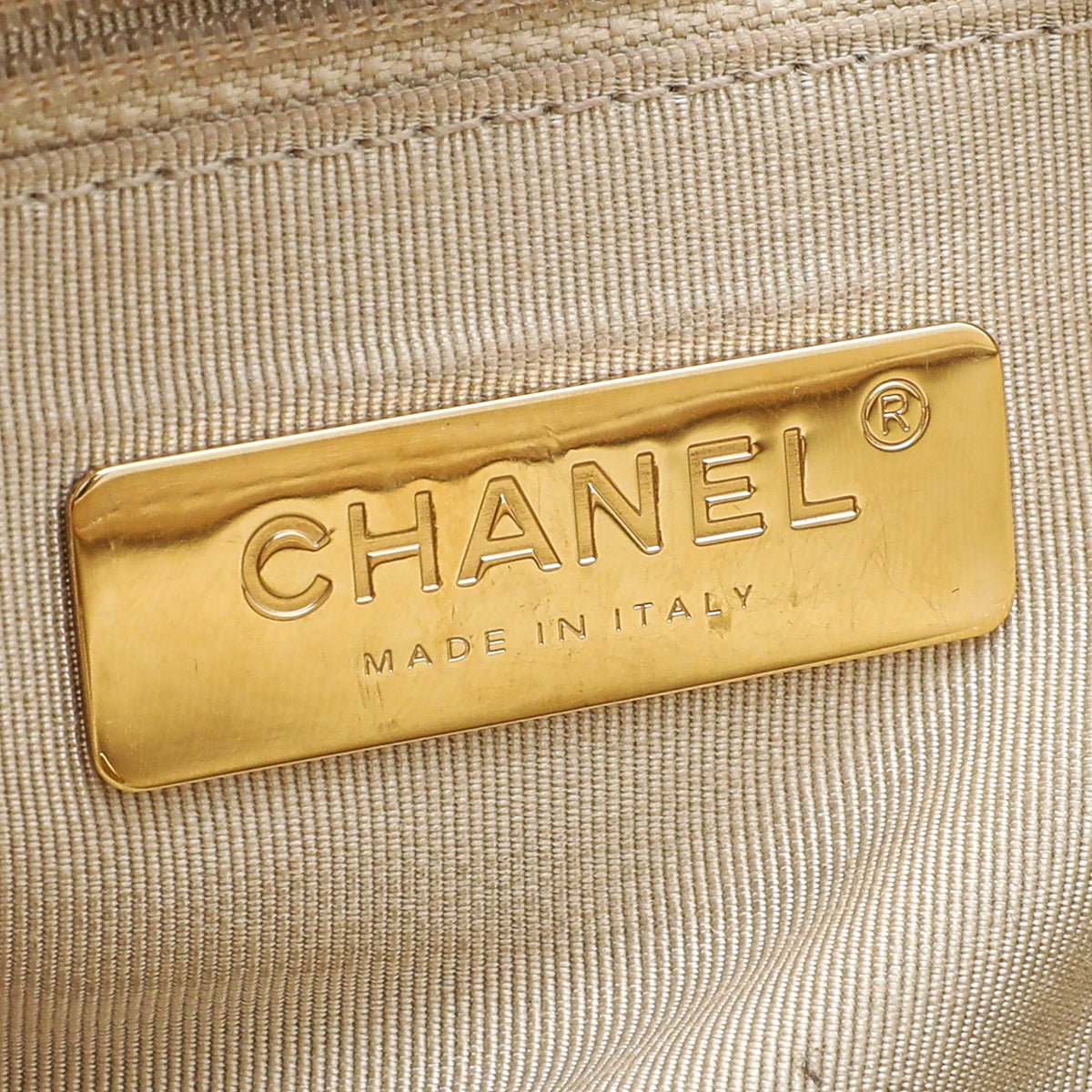 The Closet - Chanel Beige CC 19 Small Flap Bag | The Closet