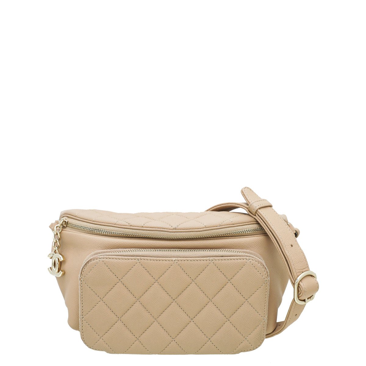 Chanel Beige CC Business Affinity Waist Belt Bag-Chanel-THE CLOSET