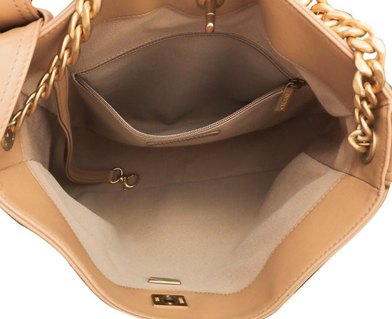 Chanel - Chanel Beige CC Chain Hobo Bag | The Closet