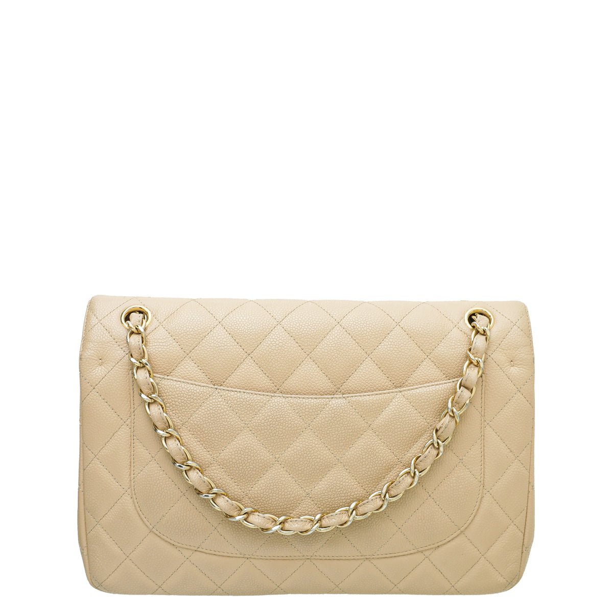 Chanel Beige CC Classic Double Flap Jumbo Bag-Chanel-THE CLOSET