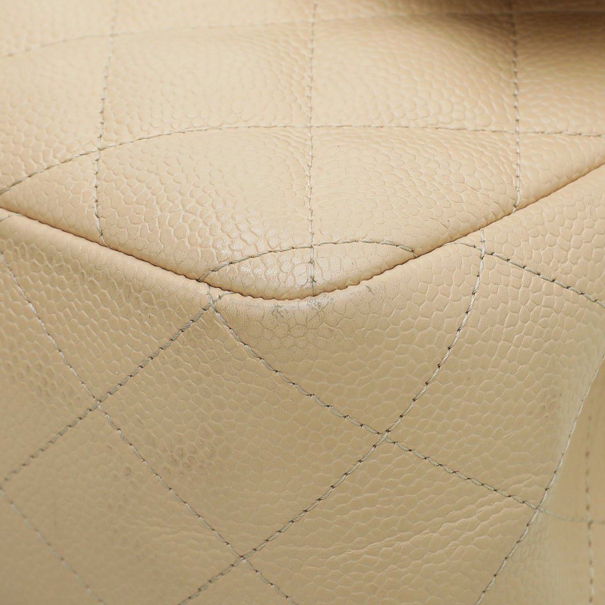 Chanel - Chanel Beige CC Classic Double Flap Jumbo Bag | The Closet