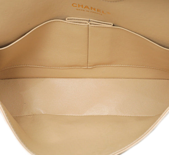Chanel - Chanel Beige CC Classic Double Flap Medium Bag | The Closet